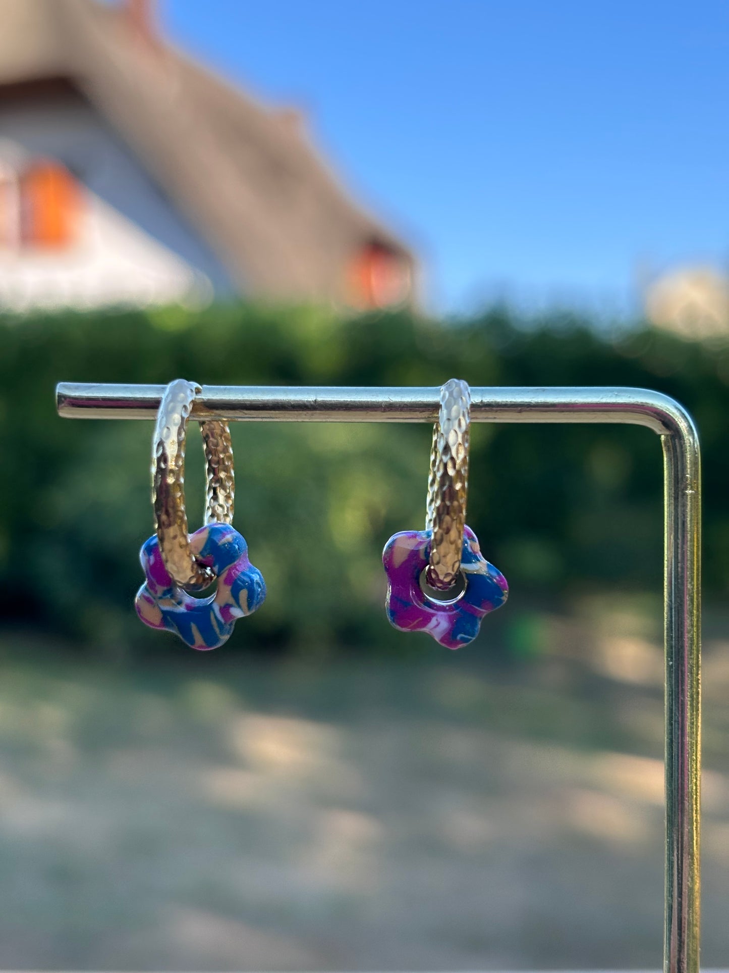 Créoles Mini Flora peps | Théia Bijoux