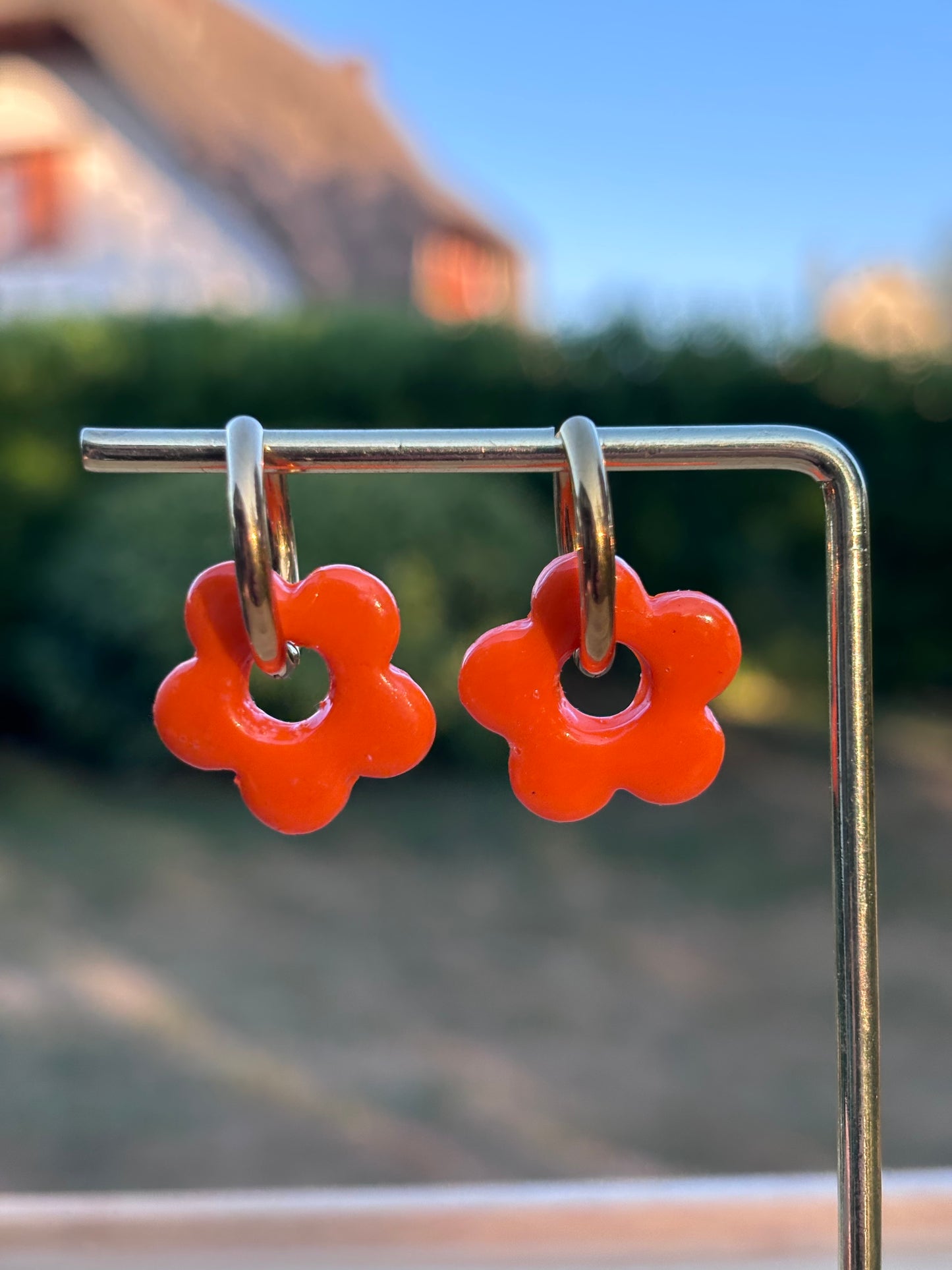 Créoles Margarita orange | Théia Bijoux