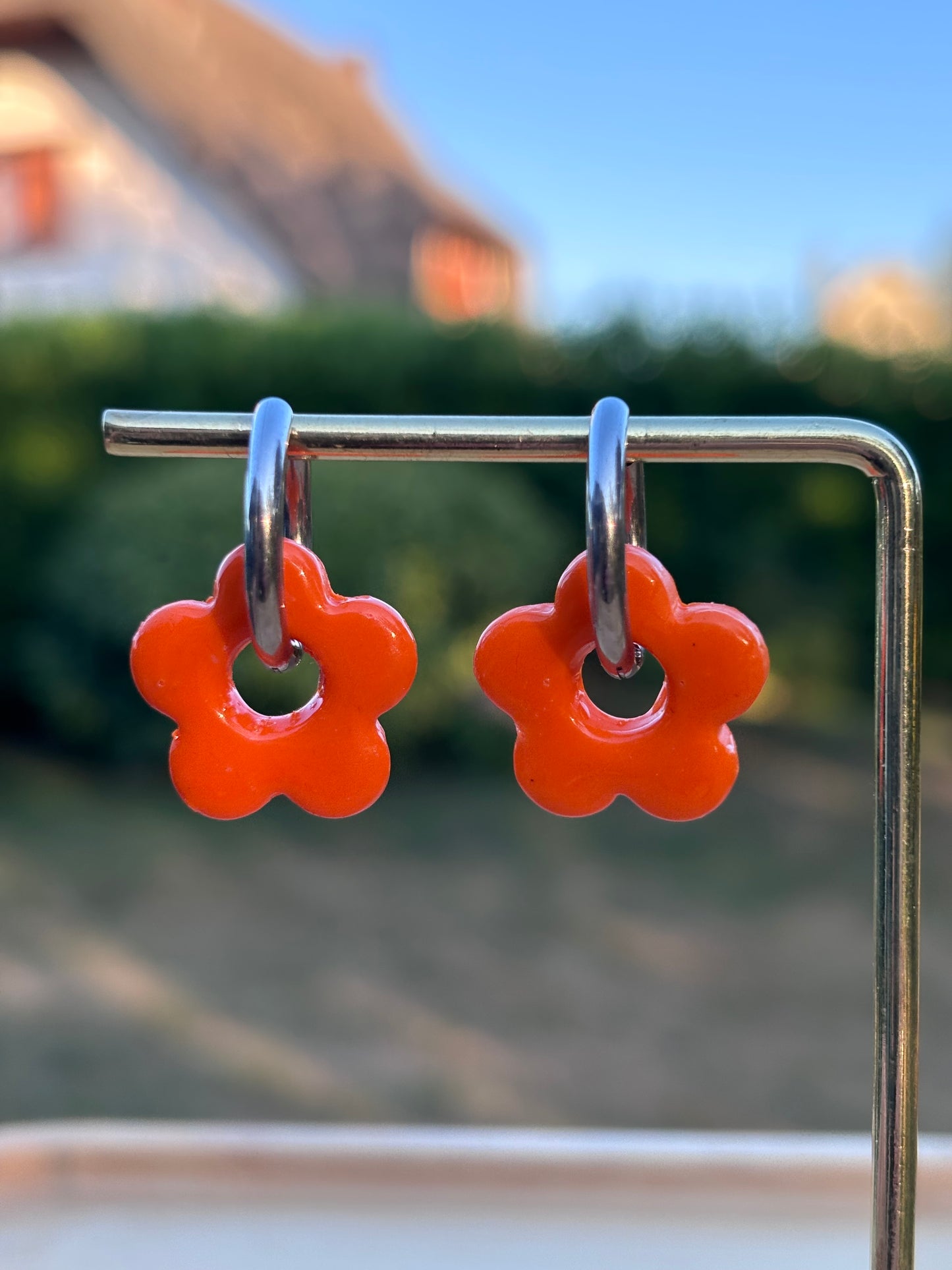 Créoles Margarita orange | Théia Bijoux